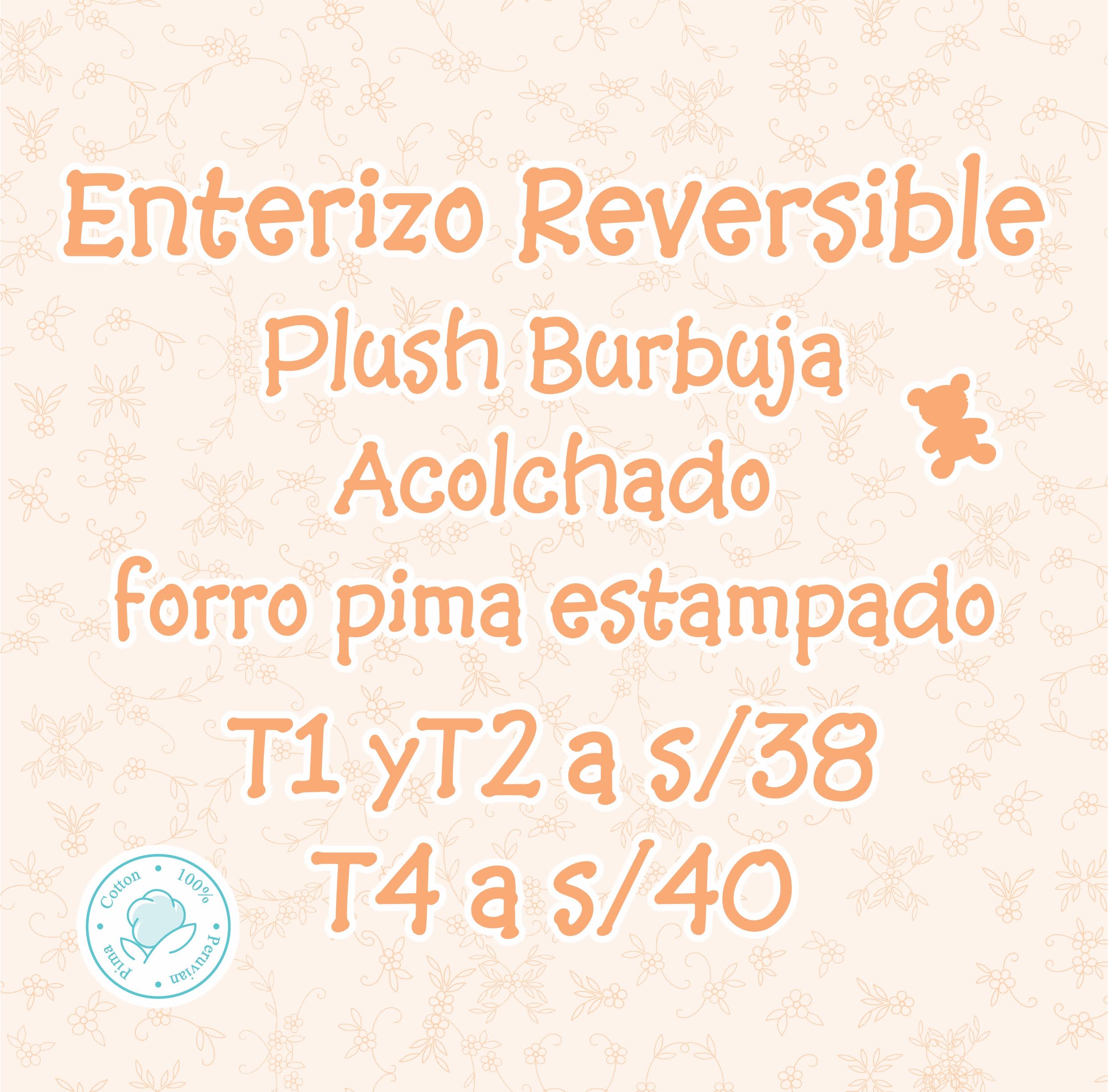 Enterizo Reversible Plush Burbuja